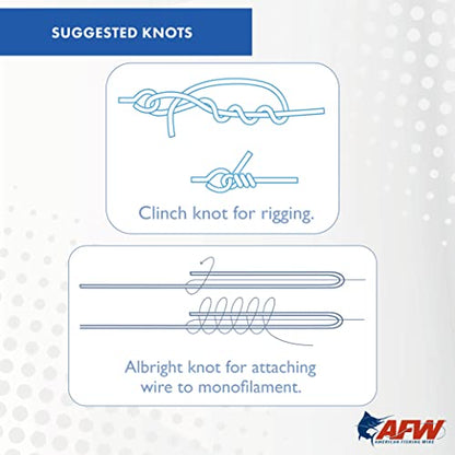 AFW Titanium Tooth Proof, Single Strand Leader Wire - size: 30 lb / .015"