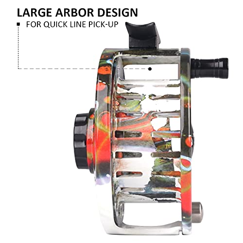 M MAXIMUMCATCH Maxcatch ECO Large Arbor Fly Fishing Reel (3/4wt 5/6wt 7/8wt) and Pre-Loaded Fly Reel with Line Combo - color: Brook Trout (Without Line), size: 3/4 weight
