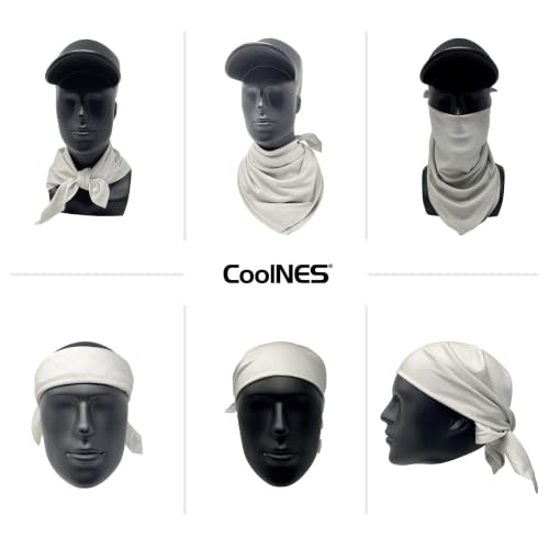 CoolNES - Cooling Bandana Adjustable Cools Instantly When Wet UPF 50 - color: Beige