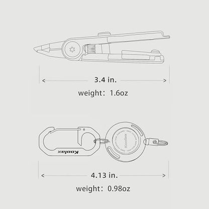 3-in-1 Fishing Line Cutter, Stainless Steel Multi-Function Portable Scissors with Retractor & Knot Tying Tool for Various Fishing Lines - size: JXQ85-85