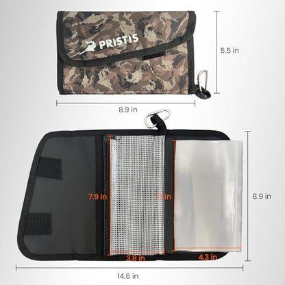 Pristis Utility Fishing Tool Combination, 4 Pack Fishing Lure Wraps & Fishing Soft Lure Storage Binder Bag, A Neat Option for Angler