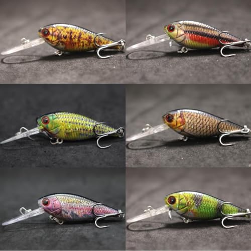Minnow Crankbait for Bass Fishing Bass Lure Jerkbait Fishing Lures and Tackle Box - color: HC549KB