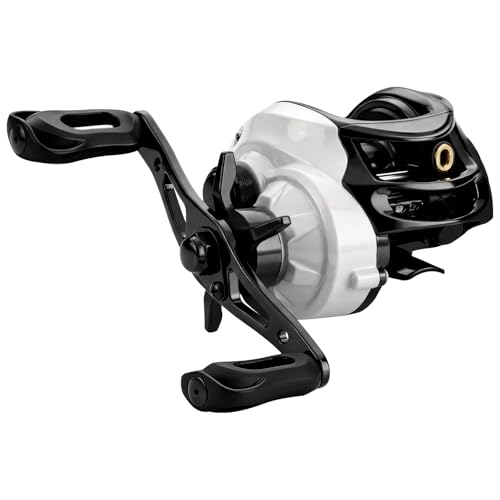 Fishdrops Luna Baitcasting Reels Lightweight & Smooth Design, 12.12 LB Max Drag, Classic Gear Ratio 6.3:1 Low Profile Bait Caster, Anti-Corrosion Baitcasting Fishing Reels - color: Right Hand