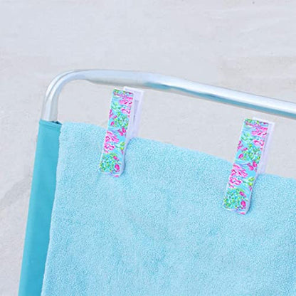 Lilly Pulitzer Water Resistant Vinyl Beach Day Pouch, Zipper Bag Includes Drink Hugger, Small Pouch, and Towel Clips - color: Best Fishes