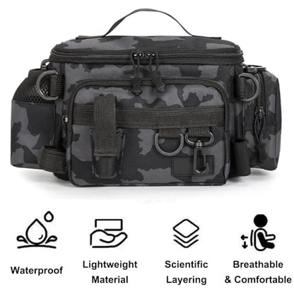SagaSave Fishing Tackle Storage Bag Multi-Function Portable Lure Utility Binder Accessories Tackle Organizer Soft Gear Box for Saltwater or Freshwater Fishing
