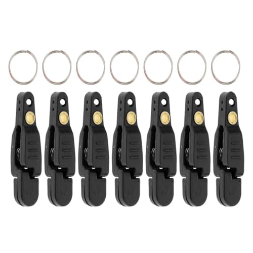 Line Clip Snap Weight Release Clip for Offshore Fishing Planer Board Kite Heavy Tension Snap Release Clip Downriggers Outrigger Release Clips (7pcs Black)