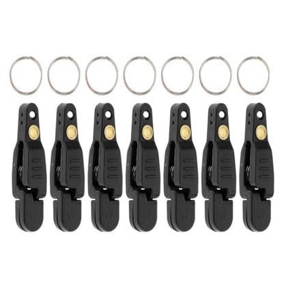 Line Clip Snap Weight Release Clip for Offshore Fishing Planer Board Kite Heavy Tension Snap Release Clip Downriggers Outrigger Release Clips (7pcs Black)