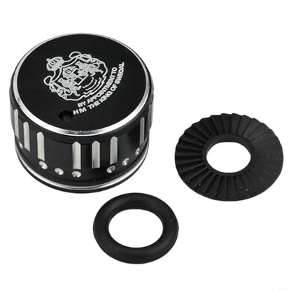 Spool Tension Mechanical Brake Knob for ABU-3/3.5/4/P5 Series, Spool Mechanical Aluminum Alloy Brake Knob with internal sound baitcast reel, Fish Reel Fishing Supplies(black silver) - color: black silver