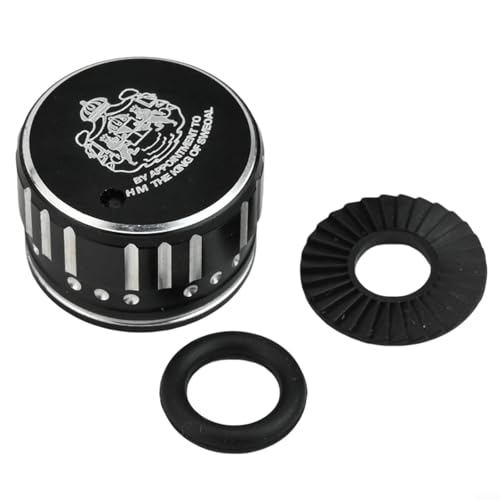 Spool Tension Mechanical Brake Knob for ABU-3/3.5/4/P5 Series, Spool Mechanical Aluminum Alloy Brake Knob with internal sound baitcast reel, Fish Reel Fishing Supplies(black silver) - color: black silver