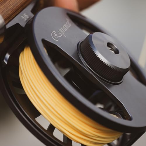 Raprance Fly Fishing Reel - CNC Aluminum Alloy, Ultra-Light, Instant Spool Change Side Button, for Freshwater/Saltwater (Matte Gunmetal Gray) - size: 7/8wt