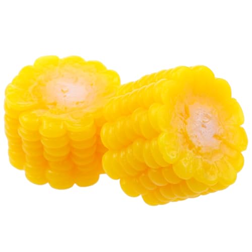 Simulated Corn 1.77x1.18 inches Artificial Corn Model Decoration Realistic Food Props Suitable for Photo Offices Families Exhibition Rooms Hotels 4PCS