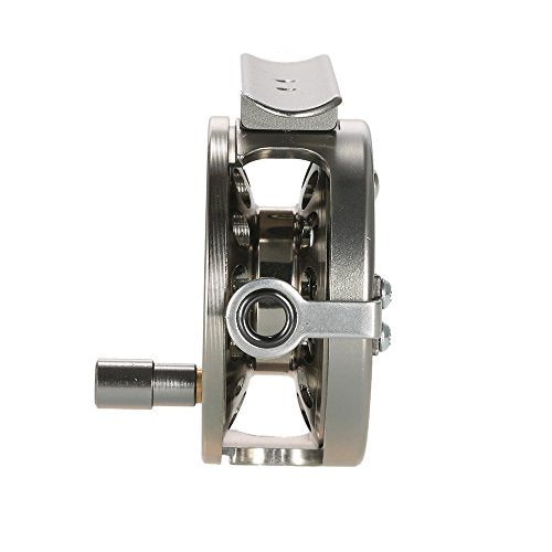 Fly Fishing Reel, Aluminum Alloy Smooth Ice Fishing Reels for Right Handed, High-Strength Drag System, with Stainless Steel Screw