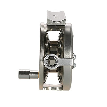 Fly Fishing Reel, Aluminum Alloy Smooth Ice Fishing Reels for Right Handed, High-Strength Drag System, with Stainless Steel Screw