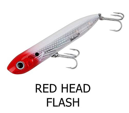 Heddon Chug'N Spook Popper Topwater Fishing Lure for Saltwater and Freshwater - color: Red Head Flash, size: Chug'N Spook (1 oz)