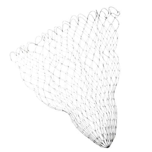 60×40cm Rubber-Coated Dyneema Fishing Landing Net Replacement – 3.5cm Large Mesh, Gray, for Sea/River/Lake/Boat Fishing