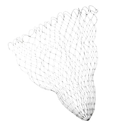 60×40cm Rubber-Coated Dyneema Fishing Landing Net Replacement – 3.5cm Large Mesh, Gray, for Sea/River/Lake/Boat Fishing