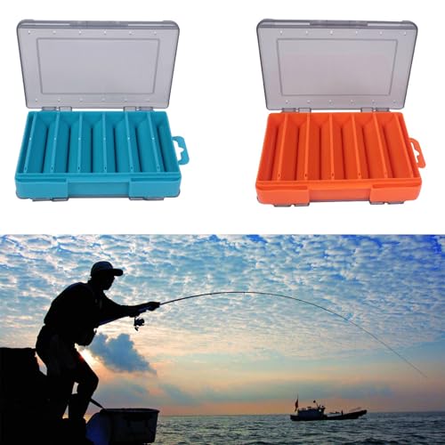 Waterproof Transparent Storage Box for Fishing Lures with Double-Sided Organiser Tool and Fishing Box - color: b