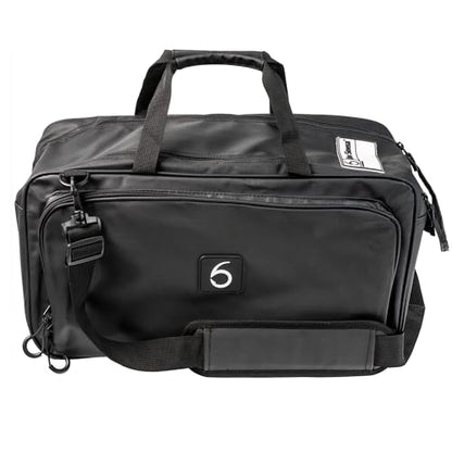 6th Sense – Travel Bait Bag – Large Fishing Tackle Bag with Spacious Main Compartment, Dual Zippered Side Pockets, Water-Resistant Build, and Shoulder Strap (Black) - color: Black