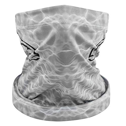 Fishoholic Fishing Face Mask Neck Gaiter Hunting Buff - 3 Colors - UPF50+ Sun Protection Fishaholic Fishing Gift - color: Grey H2o Camo