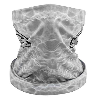 Fishoholic Fishing Face Mask Neck Gaiter Hunting Buff - 3 Colors - UPF50+ Sun Protection Fishaholic Fishing Gift - color: Grey H2o Camo