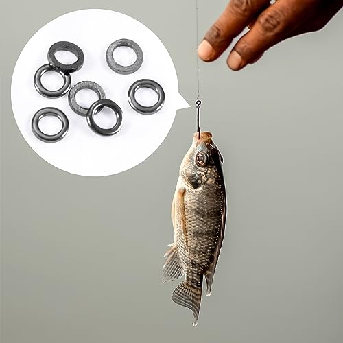 Pndeyo Fly Fishing Tippet Rings, Solid Tippet Connectors, Stainless Steel Freshwater Fishing Line Leaders - size: 100pcs 2mm
