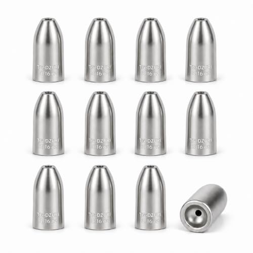 Tungsten Bullet Fishing Weights - Insert Free Worm Sinkers for Bass Fishing, Ultra Sensitive Texas & Carolina Rig Weights, Flipping & Pitching, 1/16, 1/8, 3/16, 1/4, 3/8, 1/2 oz, 5-12 Pack | 3 Colors 1/16-1/2oz Fishing Sinkers for Texas Rig, Carolina Rig,