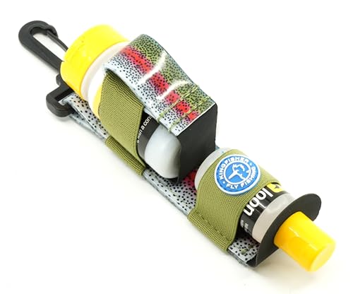 Loon Outdoors Aquel and Top Ride Dun Dry Fly Floatant with Kingfisher Combo Holder - color: Rainbow Trout