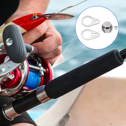 Fishing Reel Screw Nut Caps, Right Handle Locking Plate Nut Replacement Part - color: Grey, size: M7