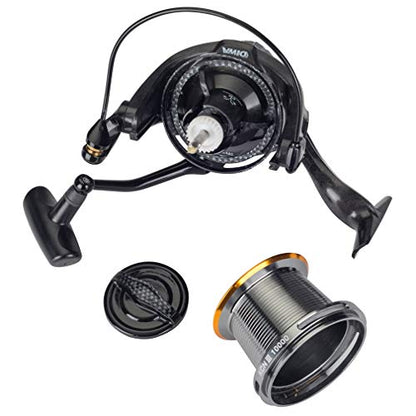 Diwa Fishing Reels Spinning 8000 10000 14000 Series Spool Freshwater Saltwater Big-Game Surf Fishing 12+1 Stainless BB 70 LBS Max Drag Carbon Fiber Ultra Smooth Powerful Oversize Gear - style: 8000