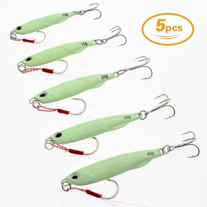 Fishing Jigs Metal Fishing Spoons Lures, Blade Bait Spinner Long Casting Jigging Spoon Lure Vertical Hard VIB Swimbait for Walleye Bass Trout Freshwater & Saltwater