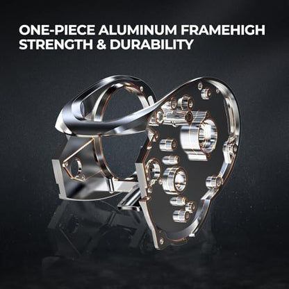 Piscifun Alinox 400 Baitcaster Fishing Reel, 38Lbs Max Drag Aluminum Alloy Frame Baitcasting Reel, Available in 6.6:1/8.1:1 Gear Ratio, Freshwater and Saltwater Low Profile Casting Reel for Musky - color: Black - 8.1:1, style: Right Hand Retrieve