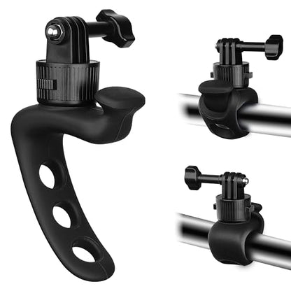 Quick Release 360° Flexible Camera Mount Wrap Band, Flexi Strap Mount, Bike Motorcycle Handlebar Roll Bar Tube Stick Pole Ski Clip Holder for GoPro/Insta360/DJI/Xtra Muse/AKASO Action Cameras - color: S5607