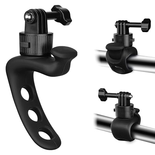 Quick Release 360° Flexible Camera Mount Wrap Band, Flexi Strap Mount, Bike Motorcycle Handlebar Roll Bar Tube Stick Pole Ski Clip Holder for GoPro/Insta360/DJI/Xtra Muse/AKASO Action Cameras - color: S5607