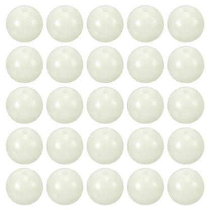 M METERXITY Glow Fishing Beads - Plastic Luminous Round Bait Egg Lure Rigs Apply to Outdoor Tackle Tool - color: White, size: 12mm