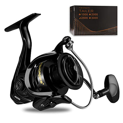 Fishdrops Fishing Reels Spinning Reel Left/Right Interchangeable Aluminium Handle, 7.5 oz Ultralight Spinning Reels, 5.5:1 Gear Ratio Deep/Shallow Aluminum Spool for Freshwater and Saltwater - size: TAILER2500