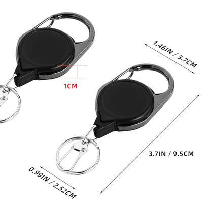 Fishing Fly Fishing Zinger Retractor, Fishing Knot Tool,Line Clipper Retractor for Fly Fishing, Freshwater Saltwater Angler Accessories Lightweight Durable Design - size: 3 Pcs