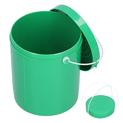 Keenso Fishing Bucket, Plastic Live Bait Container with Secure Locking Lid, Portable Storage for Earthworms and Tackle Gear