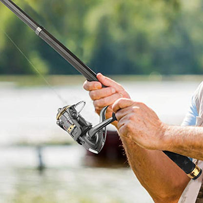 Telescopic Fishing Rod Reel Combo Travel Spinning Pole Set with Accessory | Saltwater Freshwater Fishing Gear Tool Kit with Carbon Fiber Rod Reel Lures Hooks Carrier Bag for Kids Adults Beginner - color: Black-7.87FT