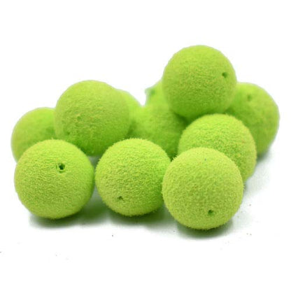 30pcs 12mm Smell Carp Fishing Bait Boilies Eggs / 4 Flavors Floating Ball Beads Feeder Artificial Carp Baits Lure - color: Green-Apple（12mm）