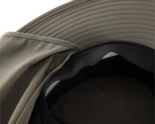 Connectyle UPF 50+ Wide Brim Sun Hat for Men Women UV Protection Fishing Hat with Neck Flap Outdoor Safari Bucket Hiking Hats - color: Army Green