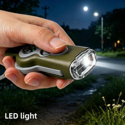 Emergency Survival Function Whistle, Outdoor Multifunctional Tool Safety Whistle with Lanyard, Ideal for Kayaking, Boating, Hiking, Camping, Climbing, Hunting, Fishing, Rescue Signaling - color: Army Green2
