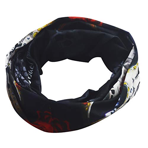 Obacle Skull Face Mask for Women Dust Wind Sun Protection Rave Festival Riding - color: Purple Eyes Red Lip