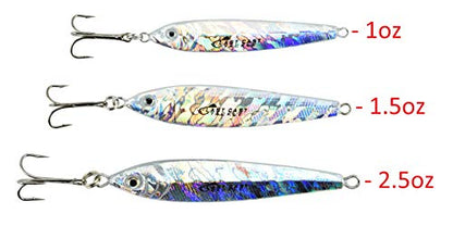 1.5oz-2.5oz Bullet Jig - 3 Pack - 4 Colors & 3 Weights to Choose from - color: Green Mackerel, size: 2.5oz