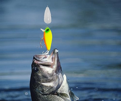 3D Eyes Artificial Crankbait Fishing Lures Kit Jerkbaits for Bass Lures - color: 5pcs minnow lures with bill