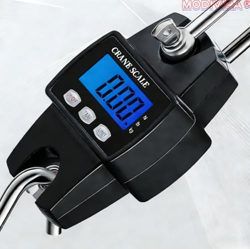 Digital Crane Scale Bow Draw Weight Scale LCD-Digital Electronic Aluminum Alloy Shell Weight 660lb Hanging Weight Scales Portable Travel for Fishing Outdoor as Other Occasions (Black) - color: Black