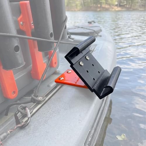 Kayak Measuring Board Cradle Holder Compatible with Karbonate Boards, Track Mount Fishing Ruler Holder for Kayak Anglers, Lightweight Storage Support, Quick Access Kayak Fishing Accessory