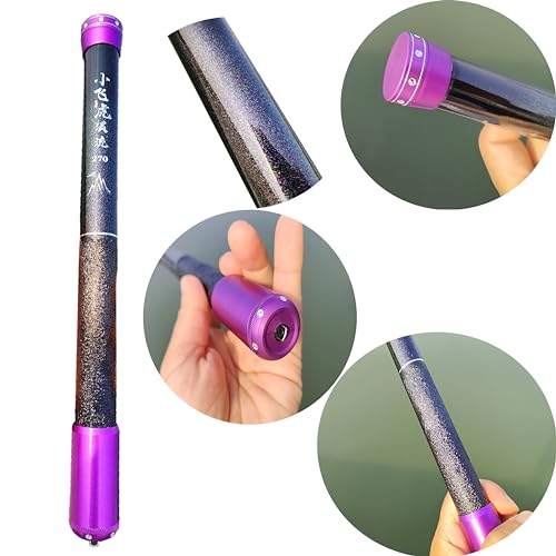 Tenkara Rod Carbon Fiber Telescopic Fishing Rod Portable Ultralight Fishing Tenkara Rod Collapsible Bass Crappie Full Kit Fishing Pole All Waters Bamboo - color: Purple hand rod, size: 17.7 ft & 5.4m
