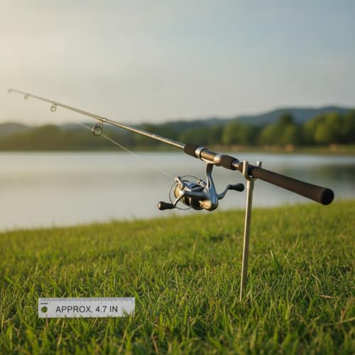 Silver Stainless Steel Ground Spike Fishing Rod Holder for Bank and Shore Angling