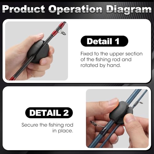 30 Pieces Silicone Fishing Rod Holder Straps Portable Fishing Rod Fixed Ball Rubber 5 Hole Lightweight Tackle Ball for Fish Enthusiasts Portable Fixed Straps Rubber - color: Black