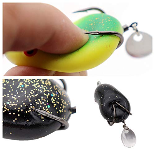 Topwater Fishing Lure Bass Fishing Frog Fishing Hollow Body Frog Bass Pike Snakehead Lure Bait - color: 4cm/7.5g